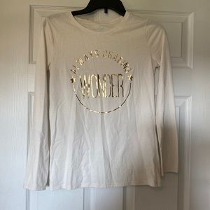 Cat & Jack 14/16 long sleeve white tee
